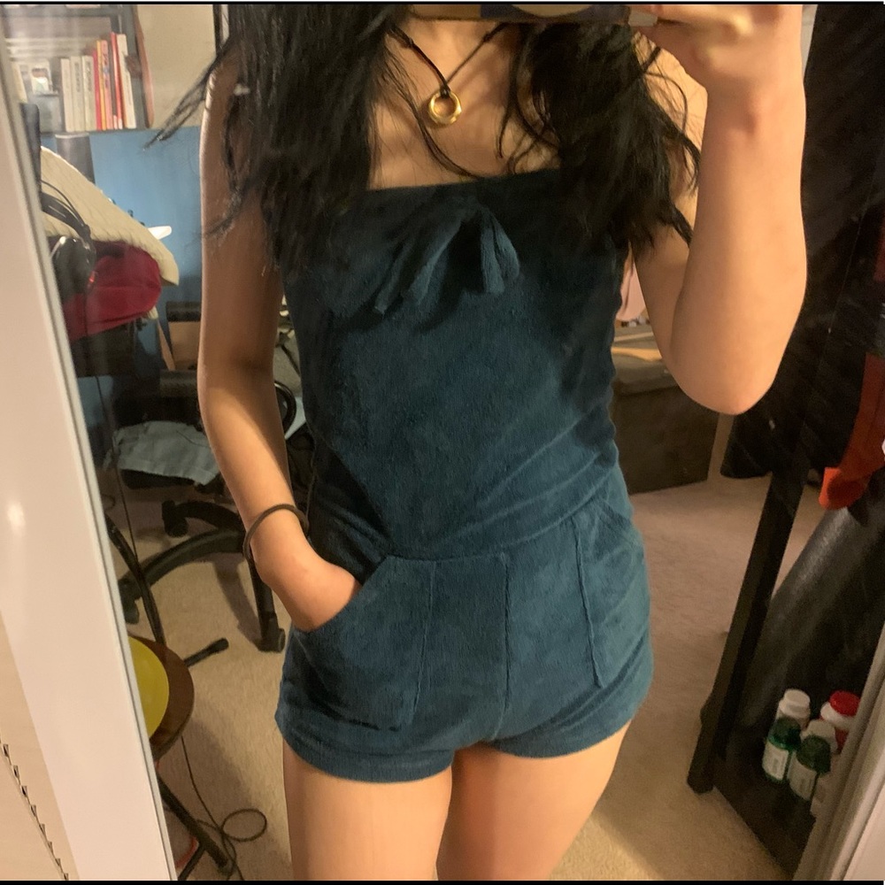America Apparel strapless bodysuit shorts